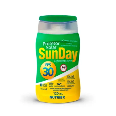 CREME PROTETOR SOLAR BISNAGA 120 ML FPS 30 C/ REPELENTE SUNDAY