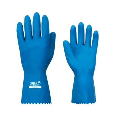 LUVA LATEX VERNIZ SILVER AZUL CA 16312/37227 - VOLK