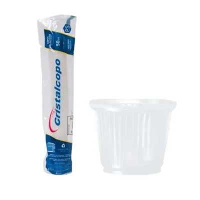 COPO DESCARTÁVEL PS 50ML TRANSPARENTE  - CRISTALCOPO - 100UN