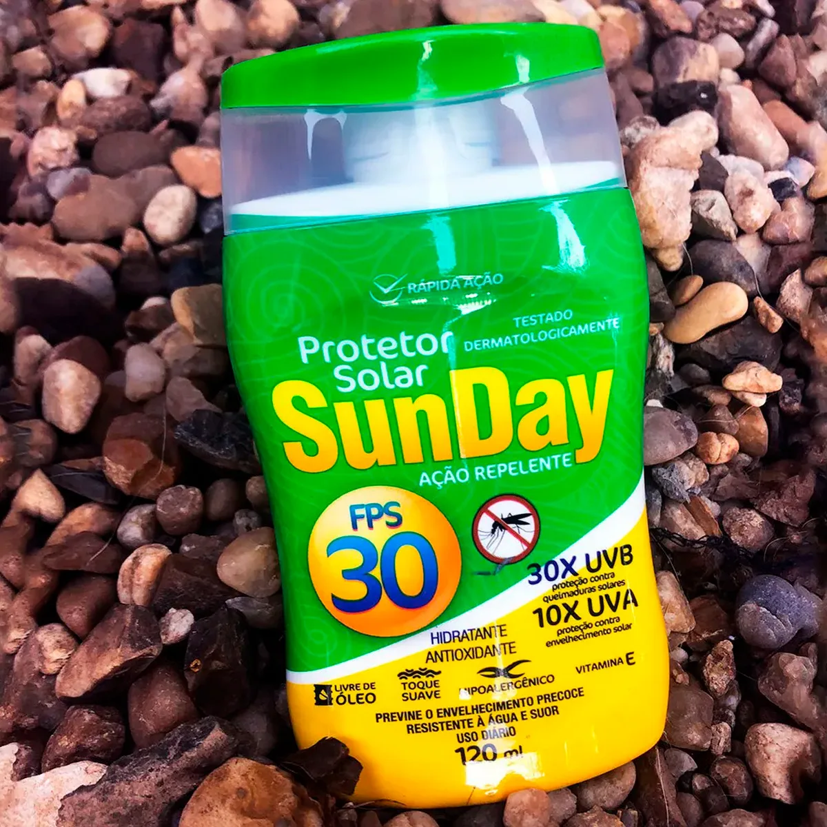 CREME PROTETOR SOLAR BISNAGA 120 ML FPS 30 C/ REPELENTE SUNDAY - Imagem 5