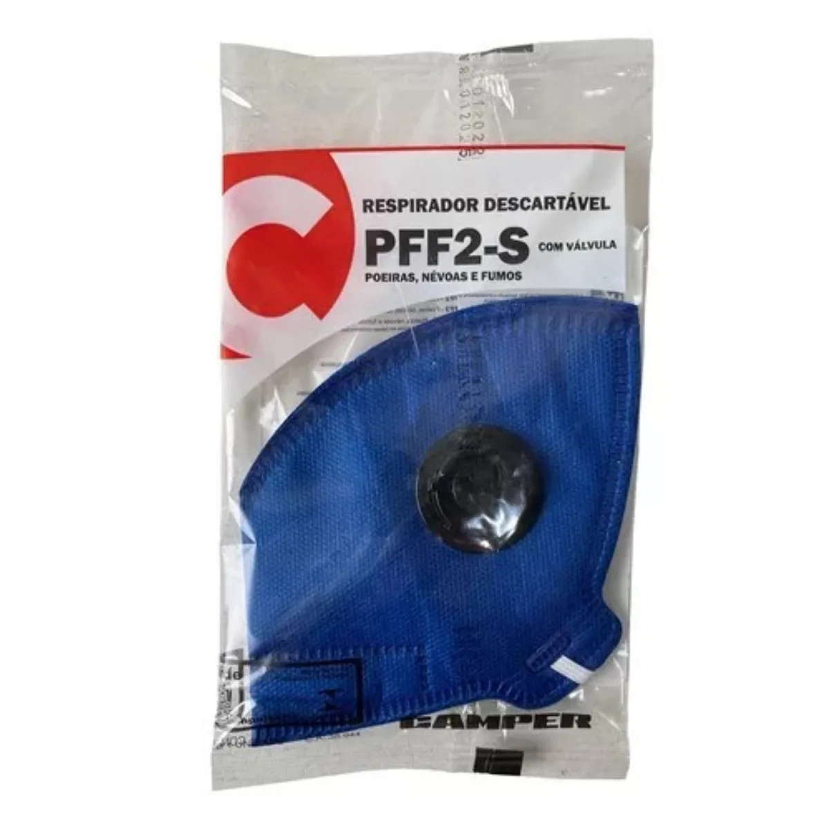 RESPIRADOR PFF2 C/VALVULA CARVAO ATIVADO CA 38943 - CAMPER