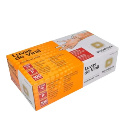 LUVA VINIL COM PO P TRANSP DESCARPACK - 100 Un