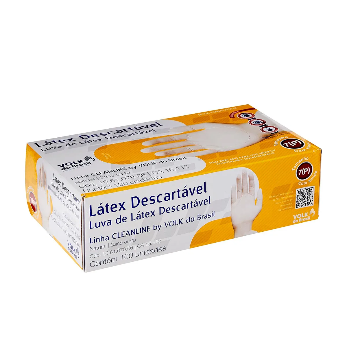 LUVA LATEX USO GERAL C/ PÓ DESCARTÁVEL CA 15112 - VOLK - Imagem 2