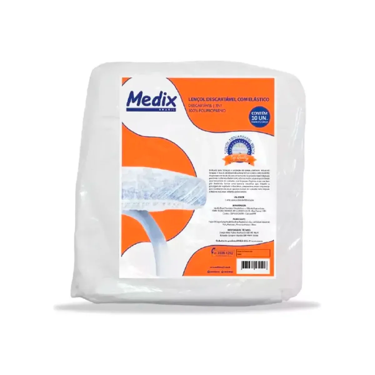 LENCOL DESCARTAVEL COM ELÁSTICO MEDIX - C/10UN - Imagem 3